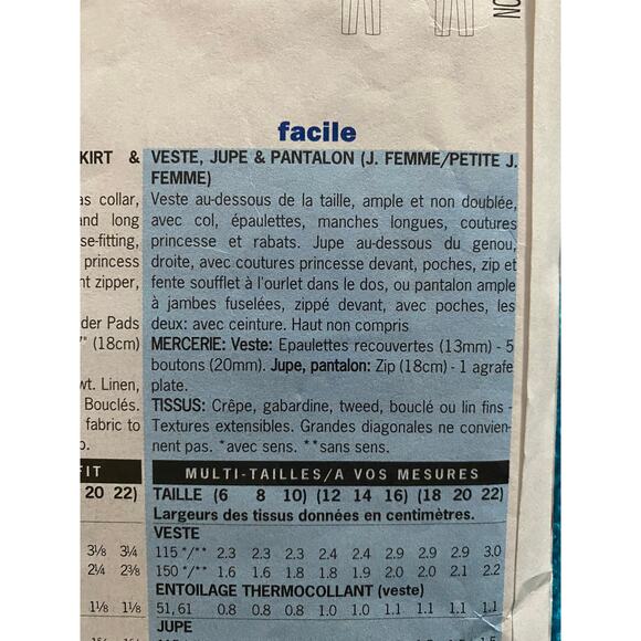 Butterick Sewing pattern 6342 Womens suit Blazer midi skirt sz 12 14 16 - Picture 8 of 8